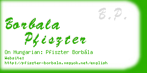 borbala pfiszter business card